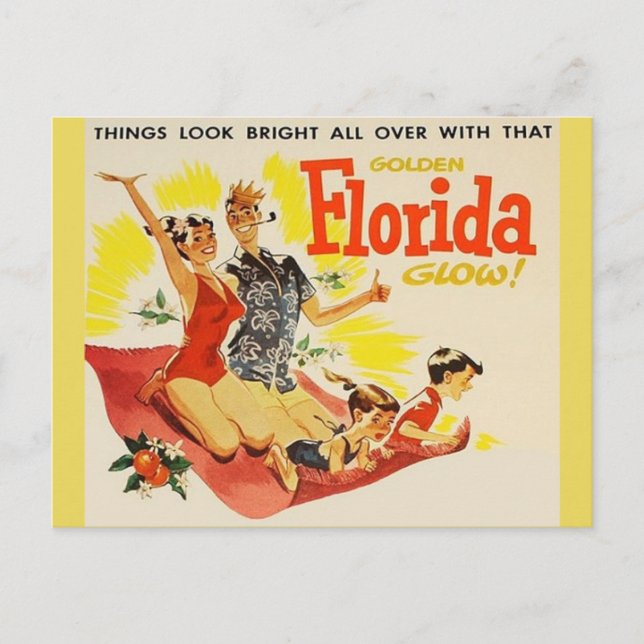 Carte postale vintage Floride (Devant)