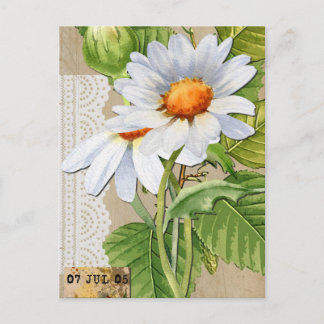 Carte Postale Vintage Flowers Collage