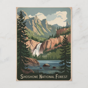 Carte Postale Vintage forestier national de Shoshone