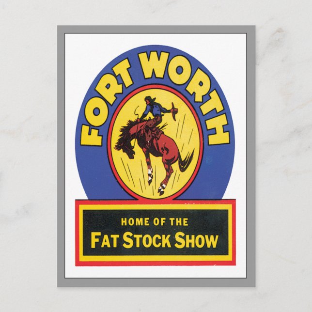 Carte Postale Vintage Fort Worth, Texas (Devant)