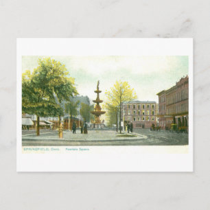 Carte Postale Vintage Fountain Square, Springfield, Ohio