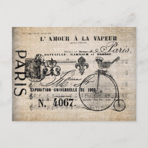 Carte postale - Vintage français Oiseau Penny Fart