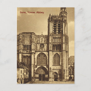 Carte Postale Vintage, France, Sens, Abbaye