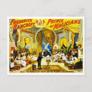 Carte Postale Vintage Frederick Bancroft Prince des Magiciens