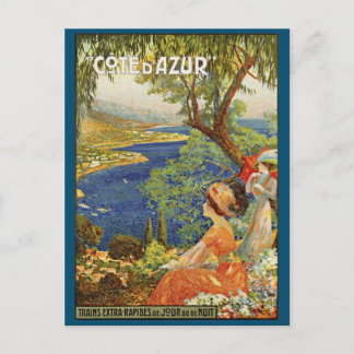 Carte Postale Vintage French Riviera Cote d'Azur ad