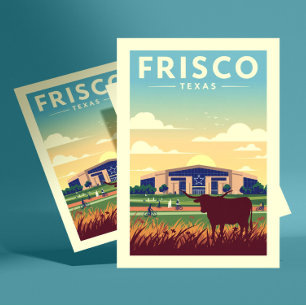 Carte Postale Vintage Frisco Texas