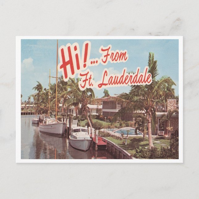 Carte Postale Vintage Ft. Lauderdale (Devant)