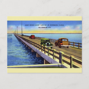 Carte postale vintage Gandy Bridge Tampa Bay
