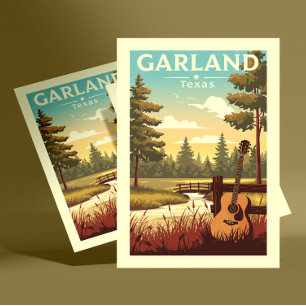 Carte Postale Vintage Garland Texas