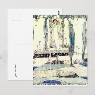 Carte Postale Vintage Girl In Garden par Jessie M. King