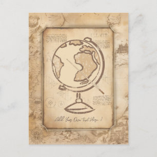 Carte Postale Vintage Globe. Géographie et histoire Cadeau de l'