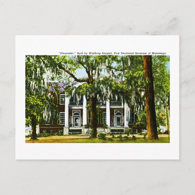 Carte postale Vintage "Gloucester" Mississipi (Devant)