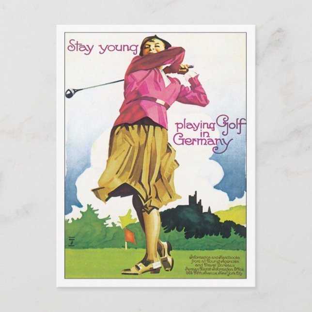 Carte Postale Vintage Golf Allemagne (Devant)