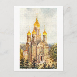 Carte Postale Vintage Greek Chapel, Wiesbaden, Germany