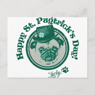 Carte Postale Vintage Grunge St Patrick's Day Carlins Tee - shir