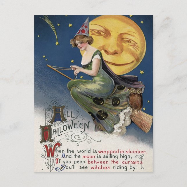 Carte postale vintage Halloween (Devant)