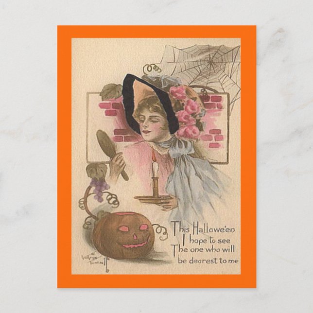 Carte Postale Vintage Halloween (Devant)