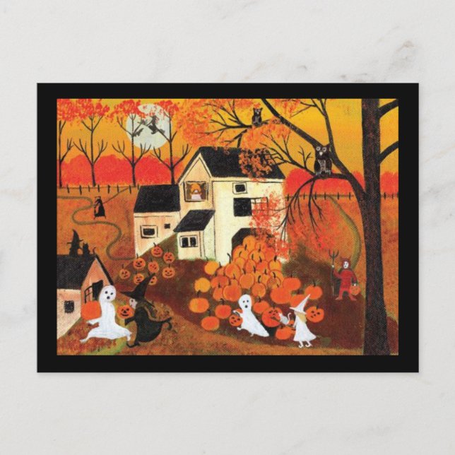 Carte Postale Vintage Halloween (Devant)