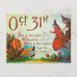Carte postale vintage Halloween Art