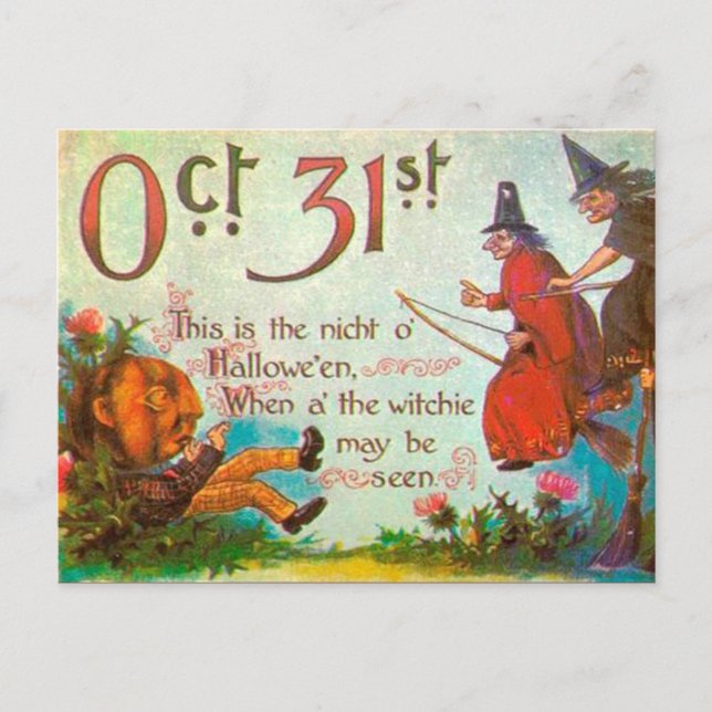 Carte postale vintage Halloween Art (Devant)