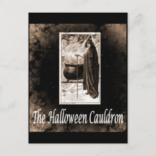 Carte Postale Vintage Halloween Cauldron