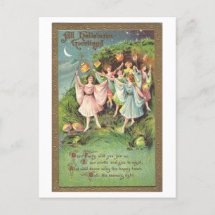 Carte postale vintage Halloween Fairy