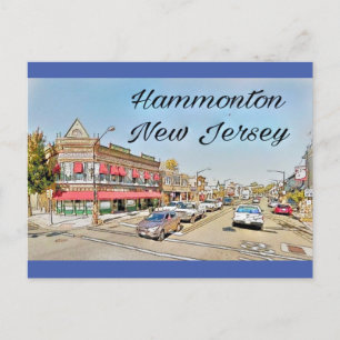 Carte postale vintage Hammonton New Jersey 