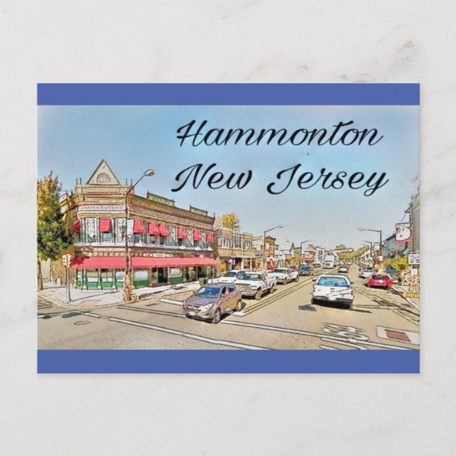 Carte postale vintage Hammonton New Jersey (Devant)