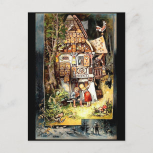 carte postale vintage hansel and gretel 2