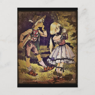 Carte Postale Vintage Hansel et Gretel Voir le chalet