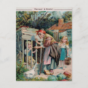 Carte Postale Vintage Hansel & Gretel 1906