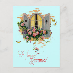 Carte Postale Vintage Happy Birthday