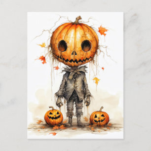Carte Postale Vintage Happy Halloween Fiend