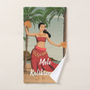 Carte postale vintage hawaïenne de Mele Kalikimak