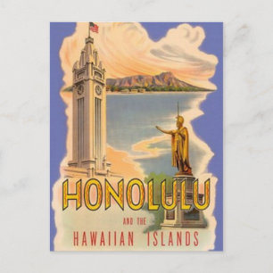 Carte Postale Vintage Hawaii, États-Unis -