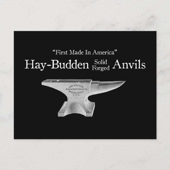 Carte Postale Vintage Hay-Budden Anvil (Devant)