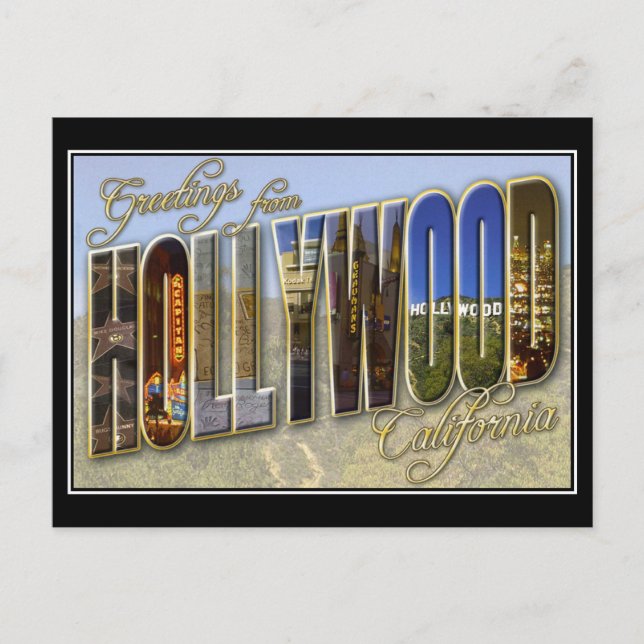 Carte postale Vintage Hollywood (Devant)