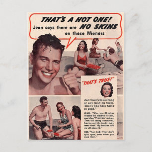 Carte postale vintage Hot Dog Ad