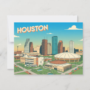Carte postale vintage Houston   Salutations de Hou