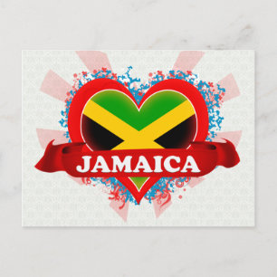 Carte Postale Vintage I Love Jamaïque