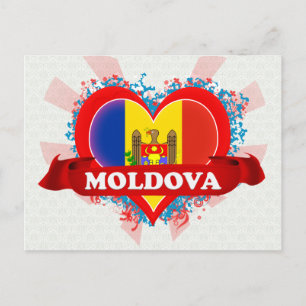 Carte Postale Vintage I Love Moldova