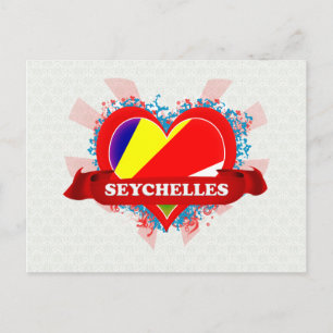 Carte Postale Vintage I Love Seychelles