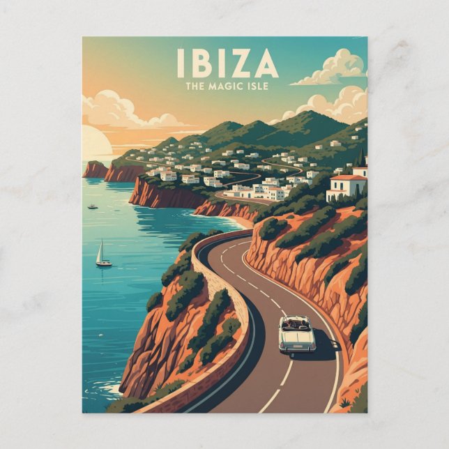 Carte Postale Vintage Ibiza Espagne Voyage (Devant)