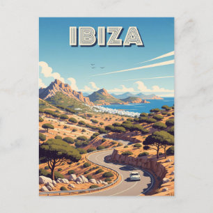 Carte Postale Vintage Ibiza Espagne Voyage