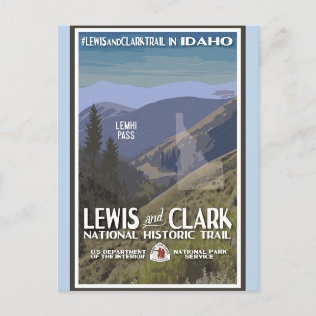 Carte Postale Vintage Idaho Lemhi Pass Trail Travel (Devant)
