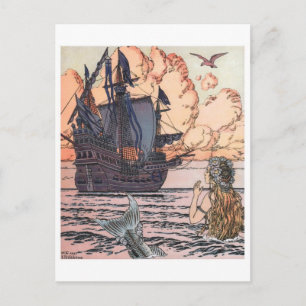 Carte Postale Vintage Illustration Postcard