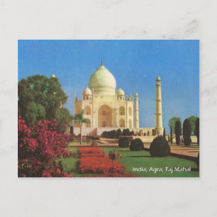 Carte Postale Vintage, Inde, Agra, Taj Mahal