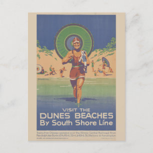 Carte Postale Vintage Indiana Dunes State Park Travel