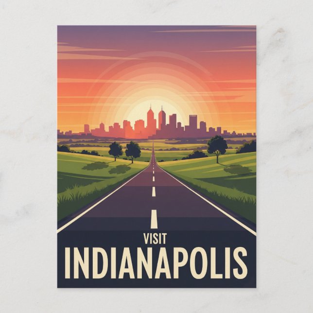 Carte Postale Vintage Indiana Indianapolis (Devant)