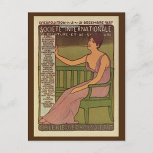 Carte Postale Vintage international painting expo Paris 1897